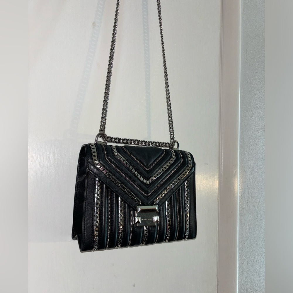 Michel Kors Whitney Large Chain-Link Quilted Leather Convertible Shoulder Bag